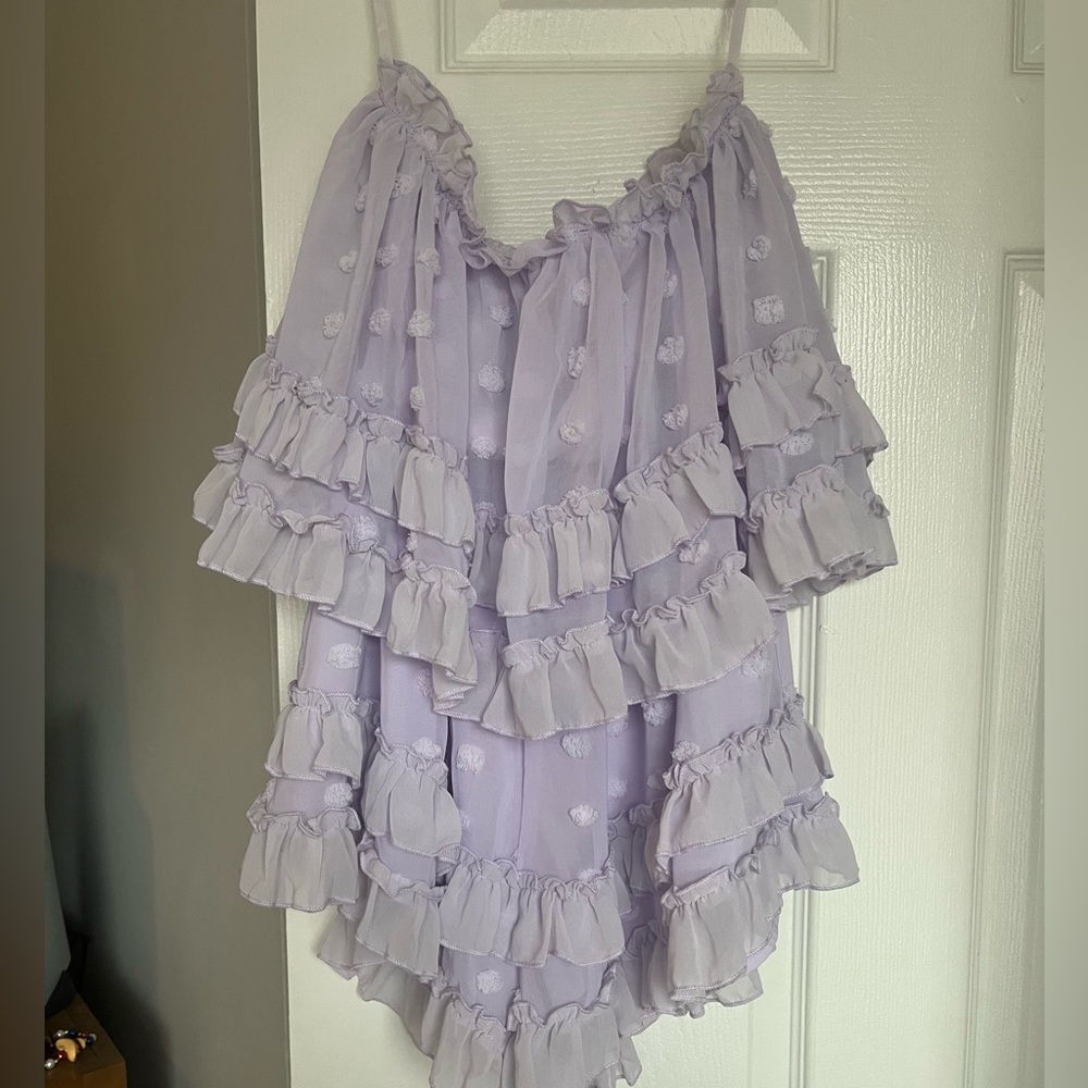 Lavender Dot Romper - image 2